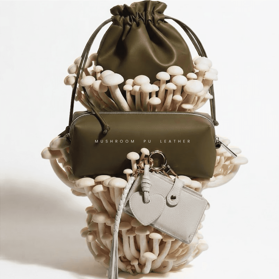 Introducing 30% bio-based Mushroom PU for bags and beauty accessories
